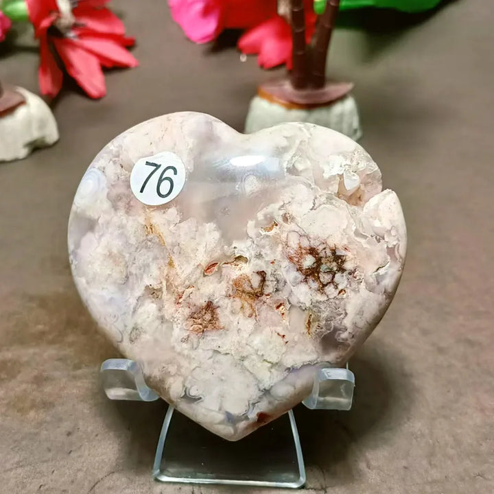 Sakura Agate Heart