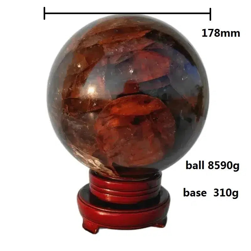 Red Hematoid Quartz Crystal Sphere