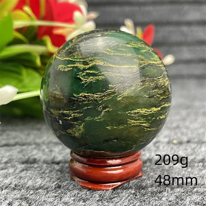 Green Jasper Crystal Sphere