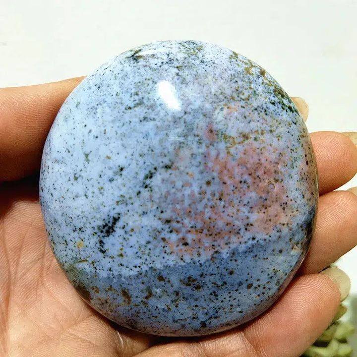 Ocean Jasper Crystal Palm Stone