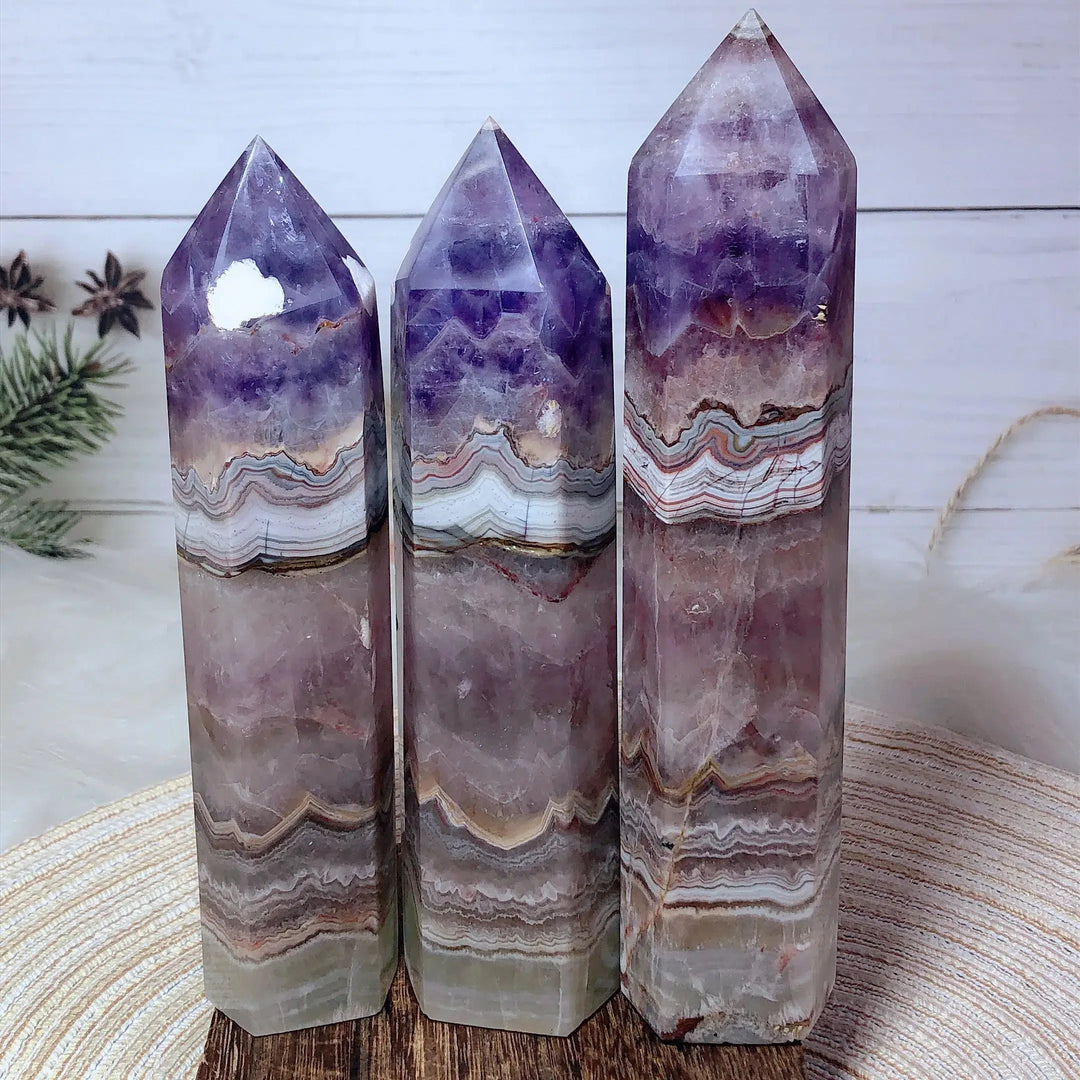 Amethyst Lace Agate Big Tower ‘Rare’