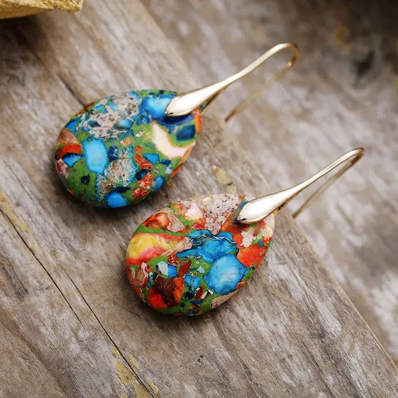 Sea Sediment Jasper Earrings