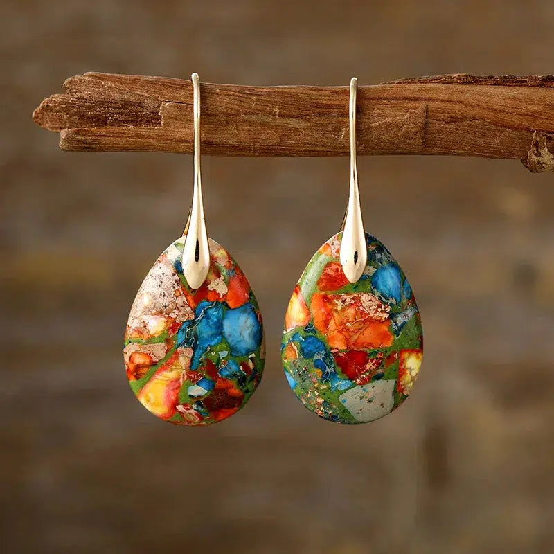 Sea Sediment Jasper Earrings