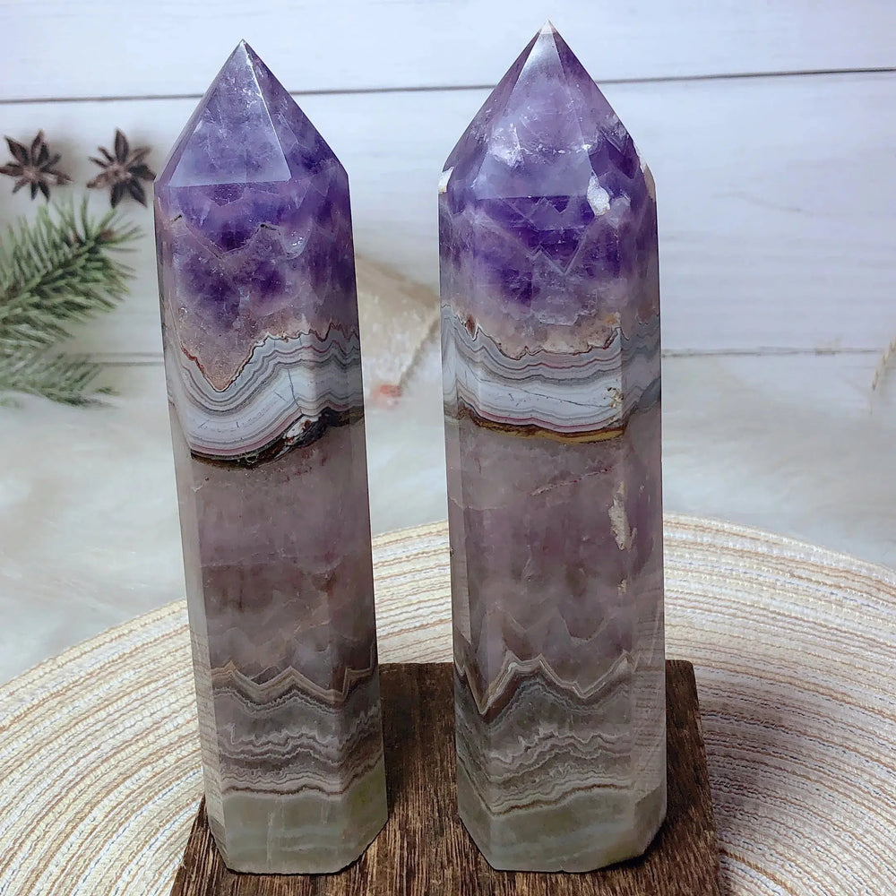 Amethyst Lace Agate Big Tower ‘Rare’