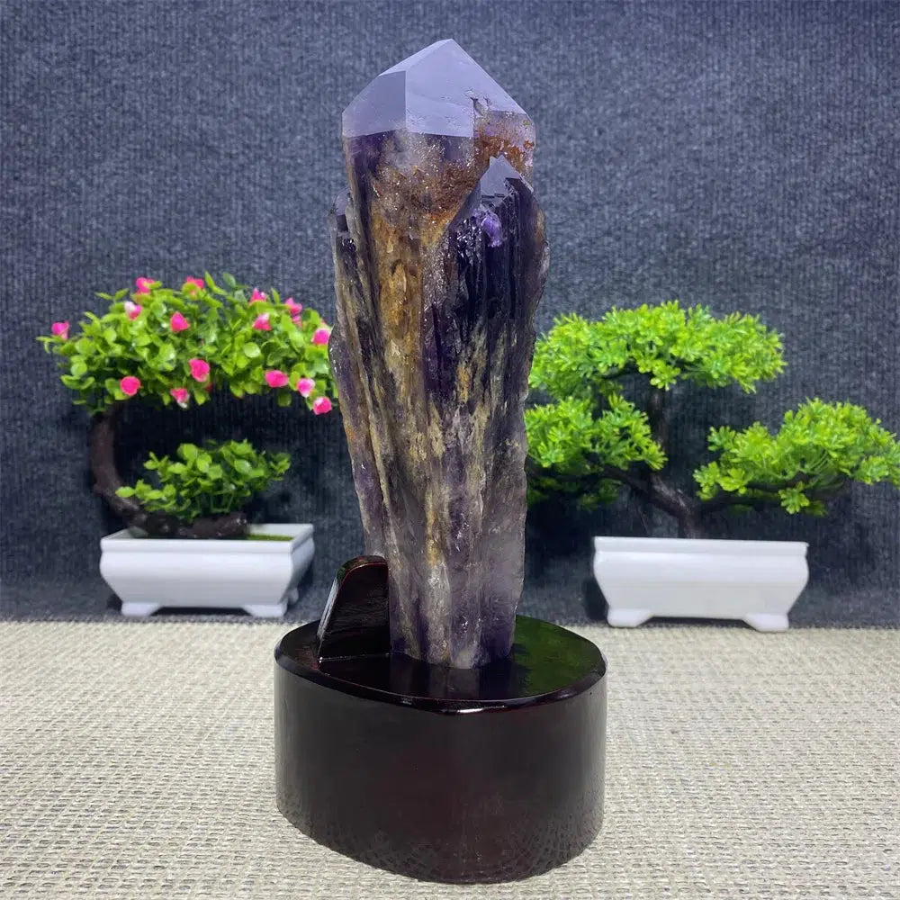 Amethyst Crystal Point + Pedestal