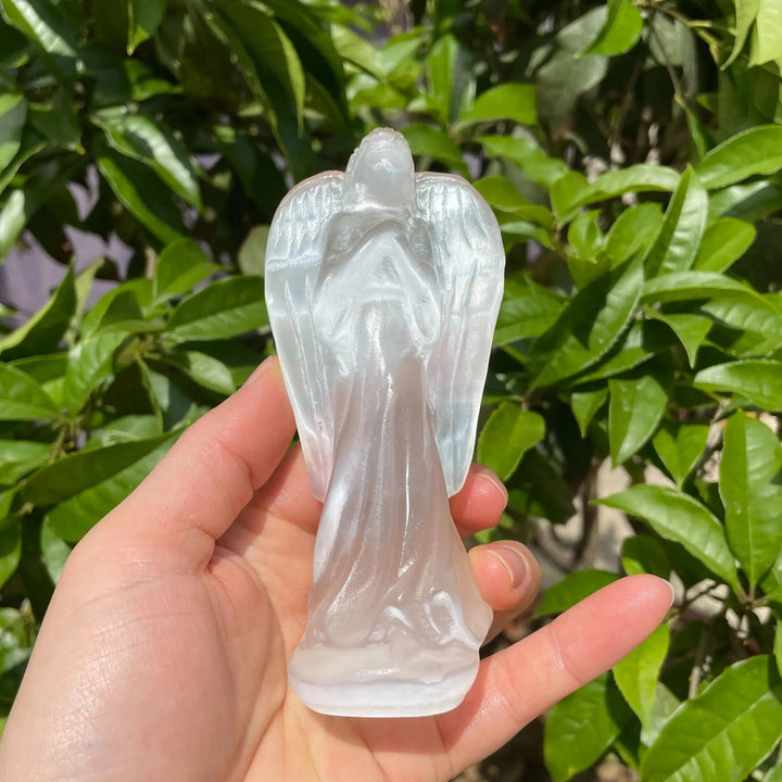 Selenite Crystal Carved Angel Figure