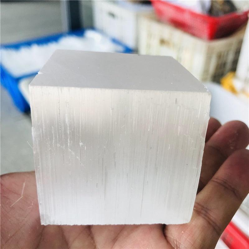 Selenite Crystal Cube