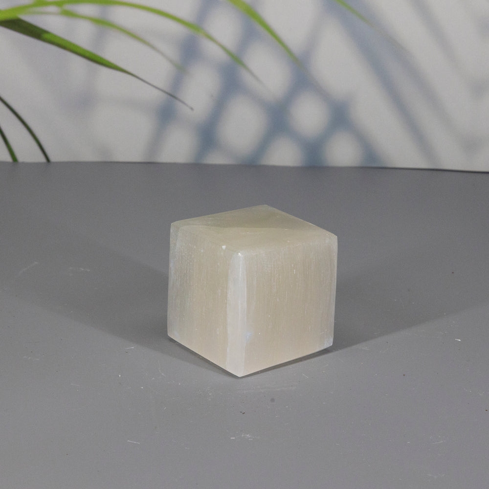Selenite Cube-Cubes-Crystal Destiny-Selenite-2.00"L x 2.00"W x2.00"H-Crystal Destiny