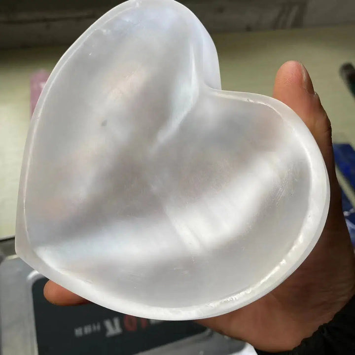 Selenite Heart Shaped Bowl