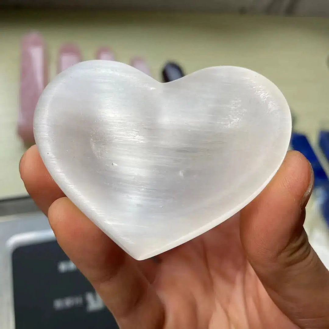 Selenite Heart Shaped Bowl