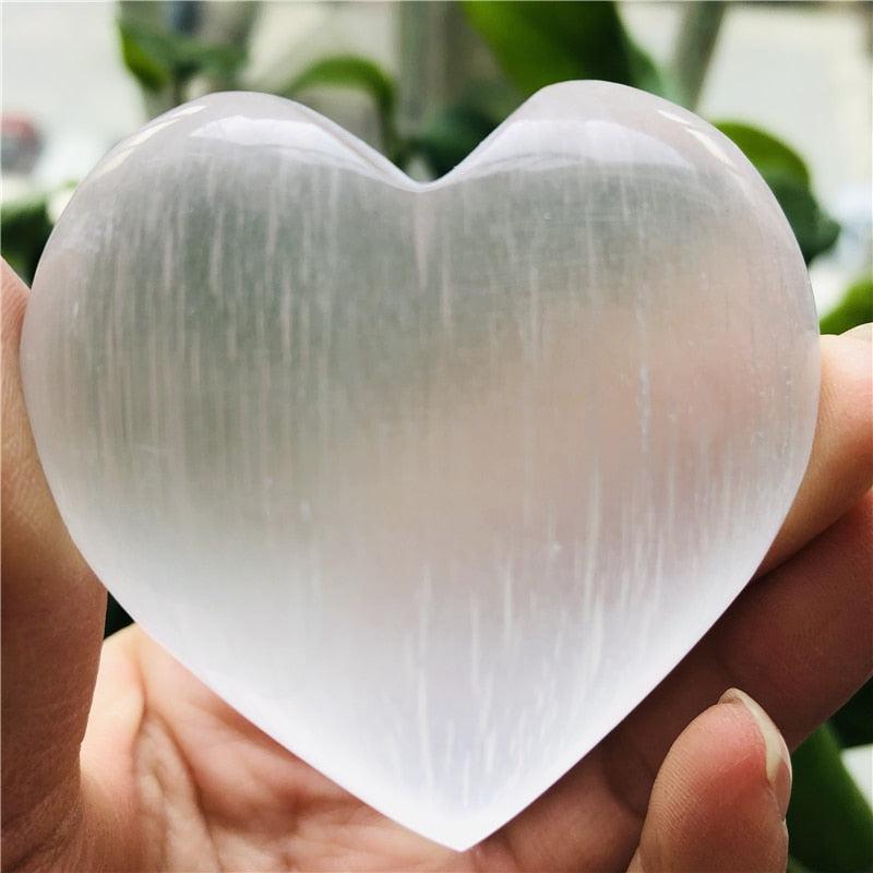 Selenite Heart Shaped Crystal
