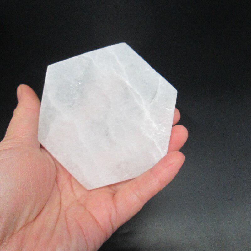 Selenite Hexagon Charging Plate