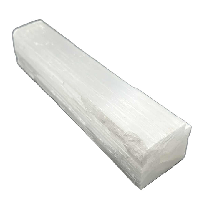 Selenite Squared Log-Raw-Crystal Destiny-Selenite-1036g - 8.50"L x 2.75"W x 2.75"H-Crystal Destiny