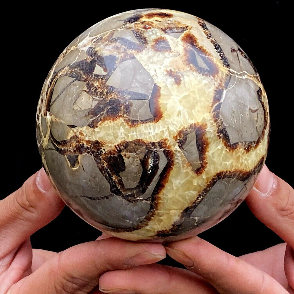 Septarian Clay and Calcite Sphere