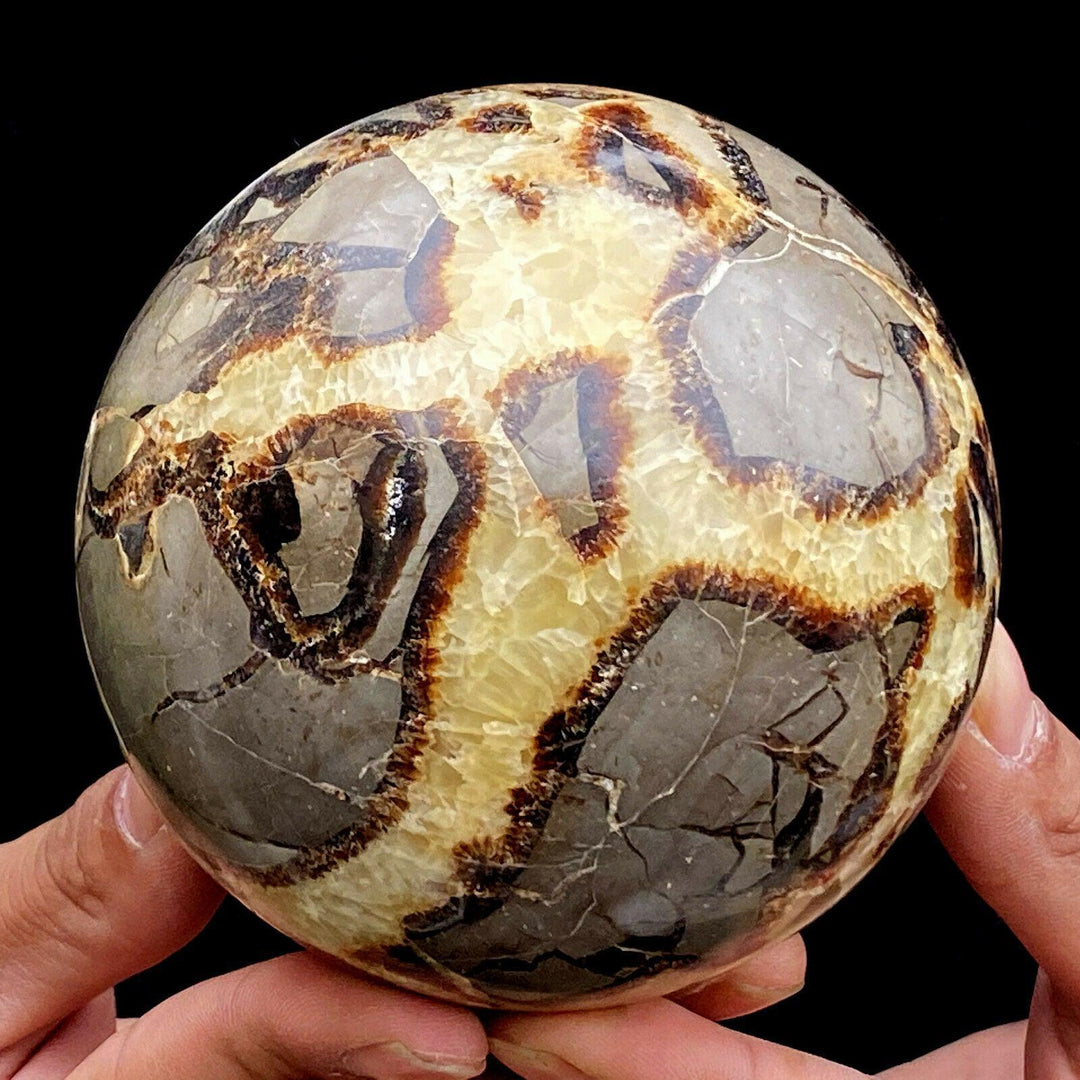 Septarian Clay and Calcite Sphere