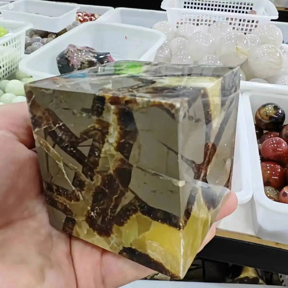 Septarian Stone Cube