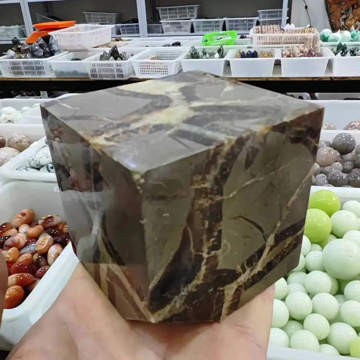 Septarian Stone Cube