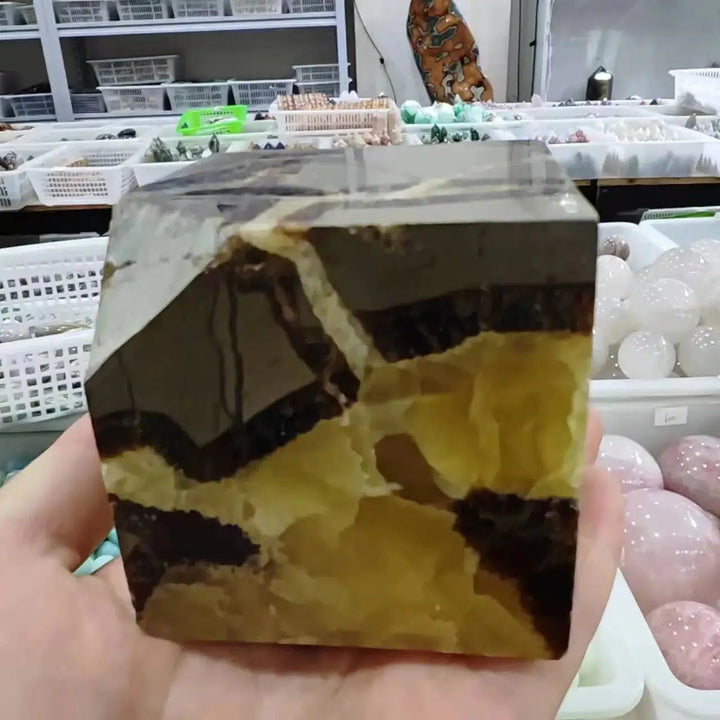 Septarian Stone Cube