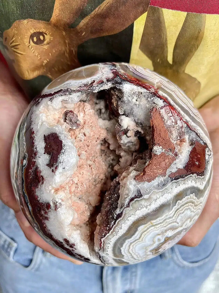 Mexican Crazy Lace Agate Sphere