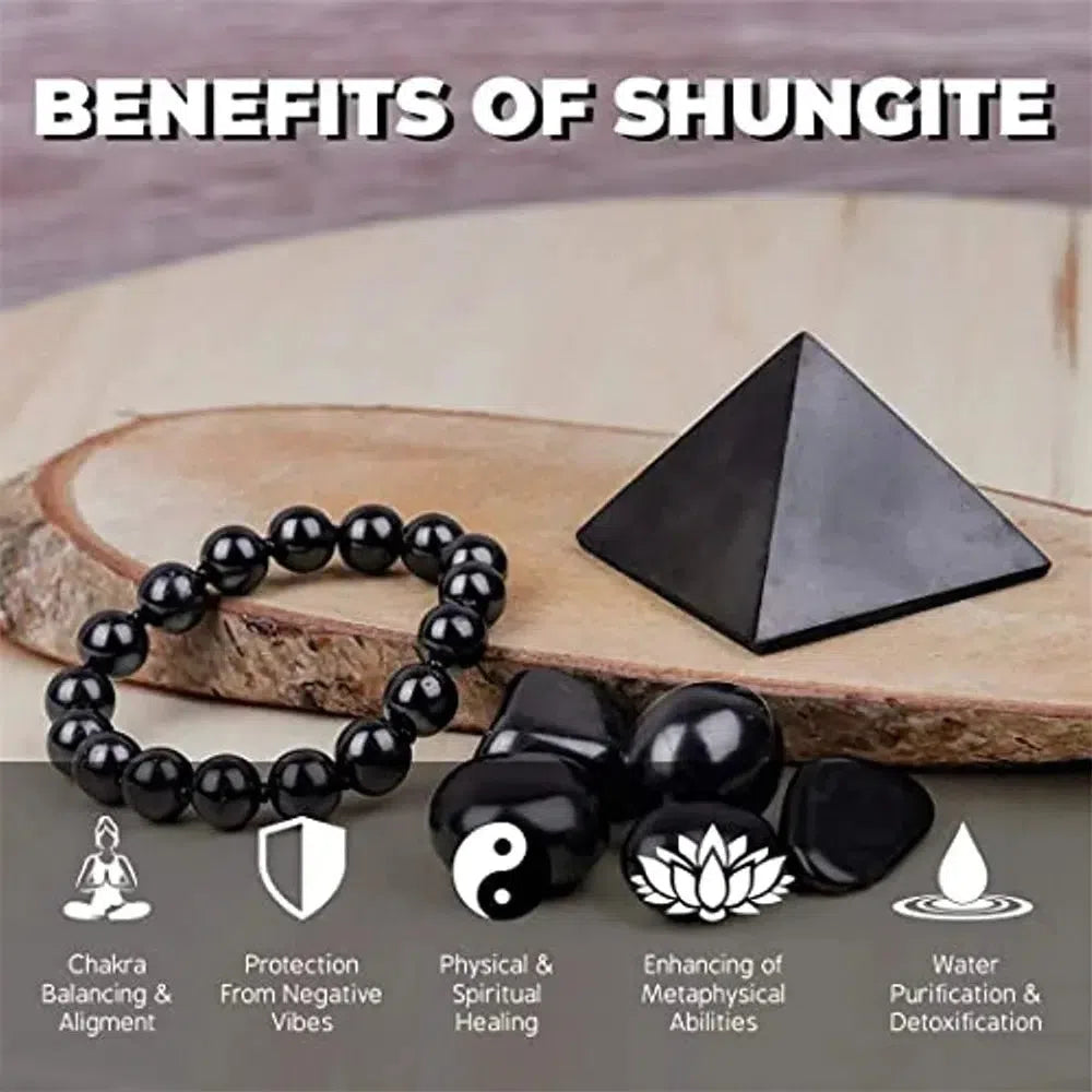 Shungite Crystal Pyramid