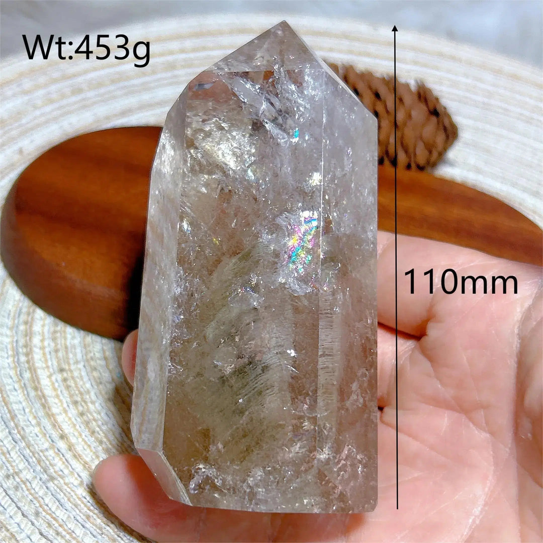 Smokey Garden Rainbow Quartz Point