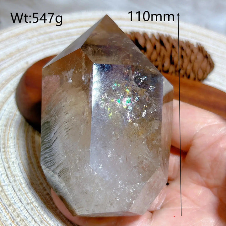 Smokey Garden Rainbow Quartz Point