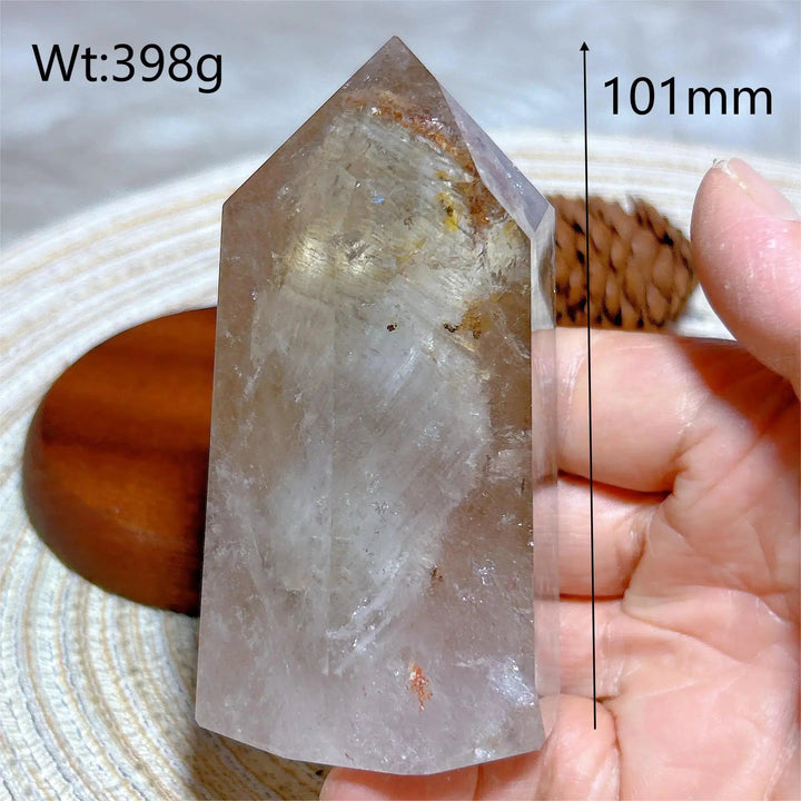 Smokey Garden Rainbow Quartz Point