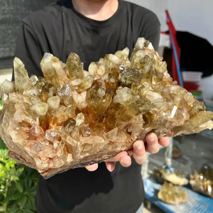 Smokey Quartz Citrine Cluster