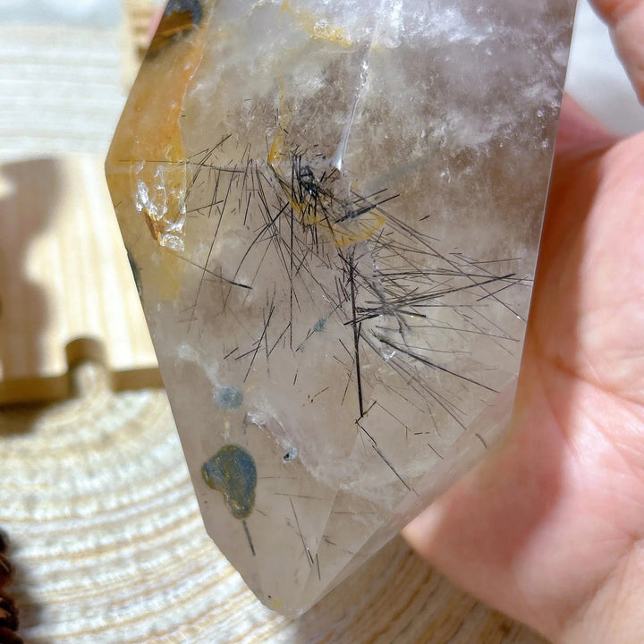 Smokey Quartz With Black Rutile Point