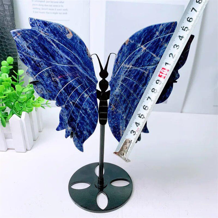 Sodalite Butterfly Wings Carving