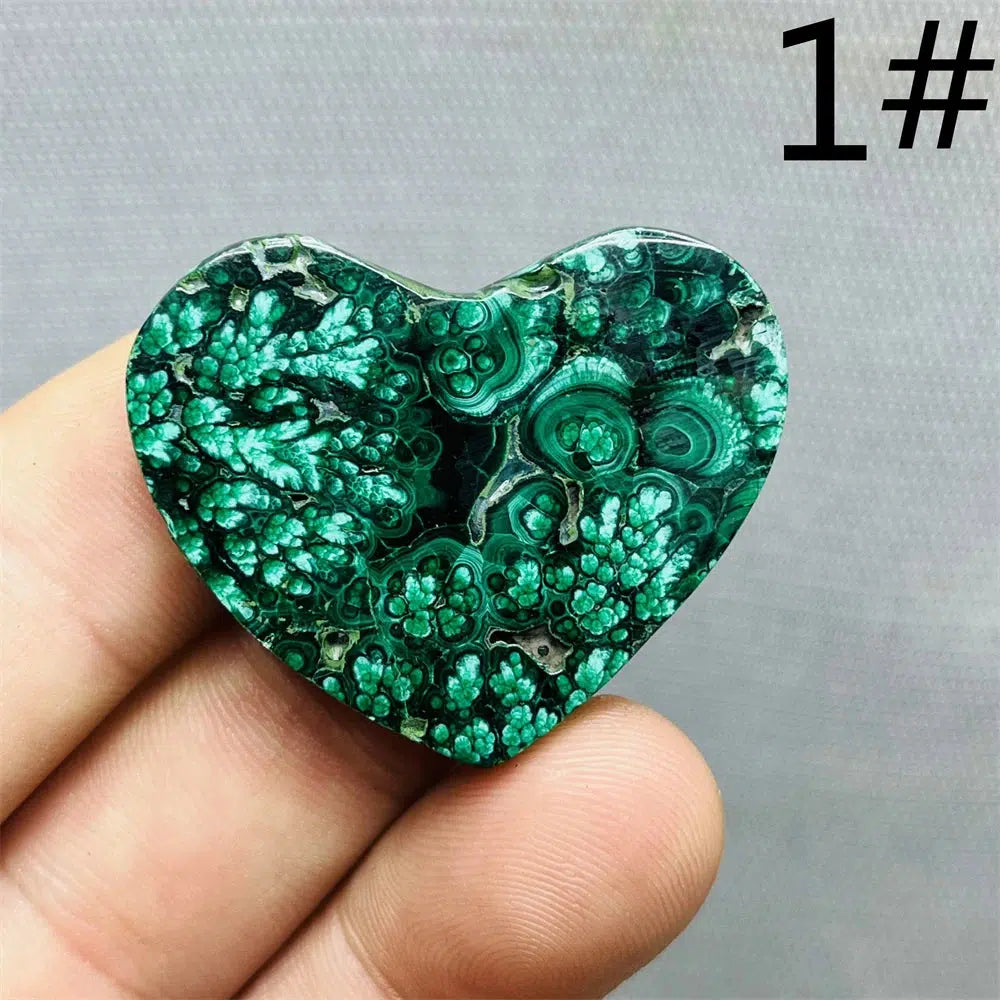 South African Malachite Heart