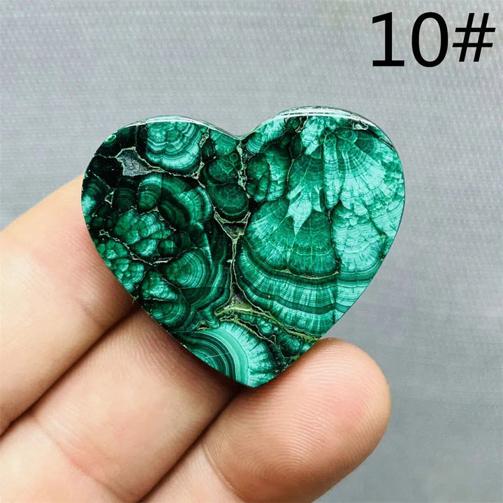 South African Malachite Heart