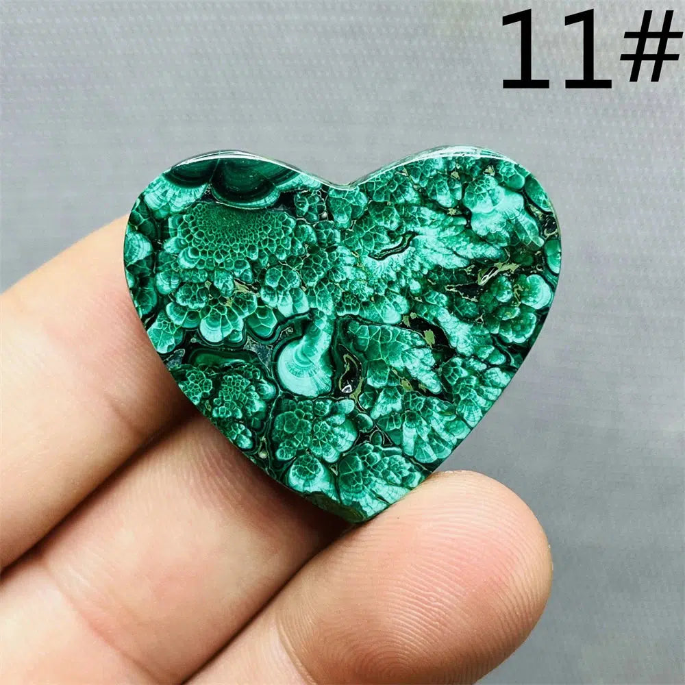 South African Malachite Heart