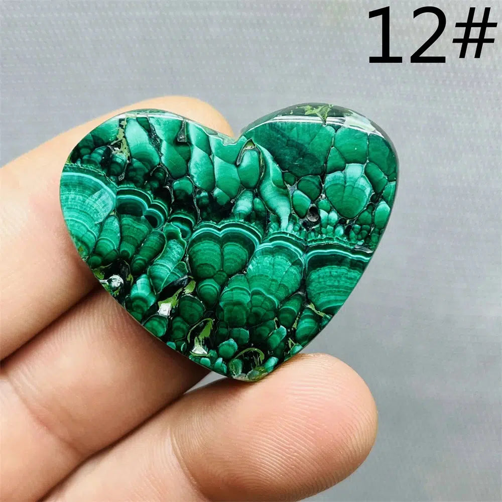 South African Malachite Heart