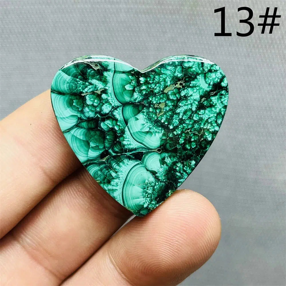 South African Malachite Heart