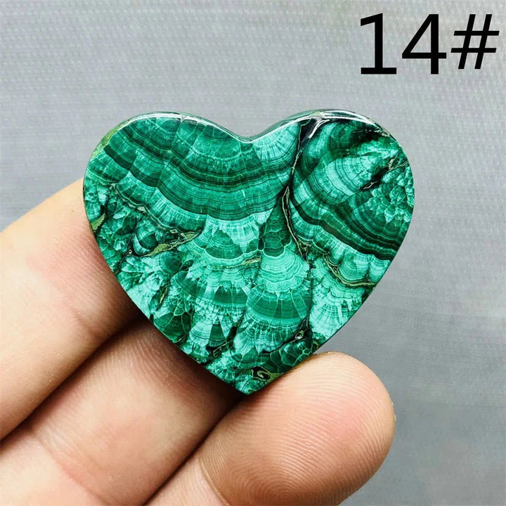 South African Malachite Heart