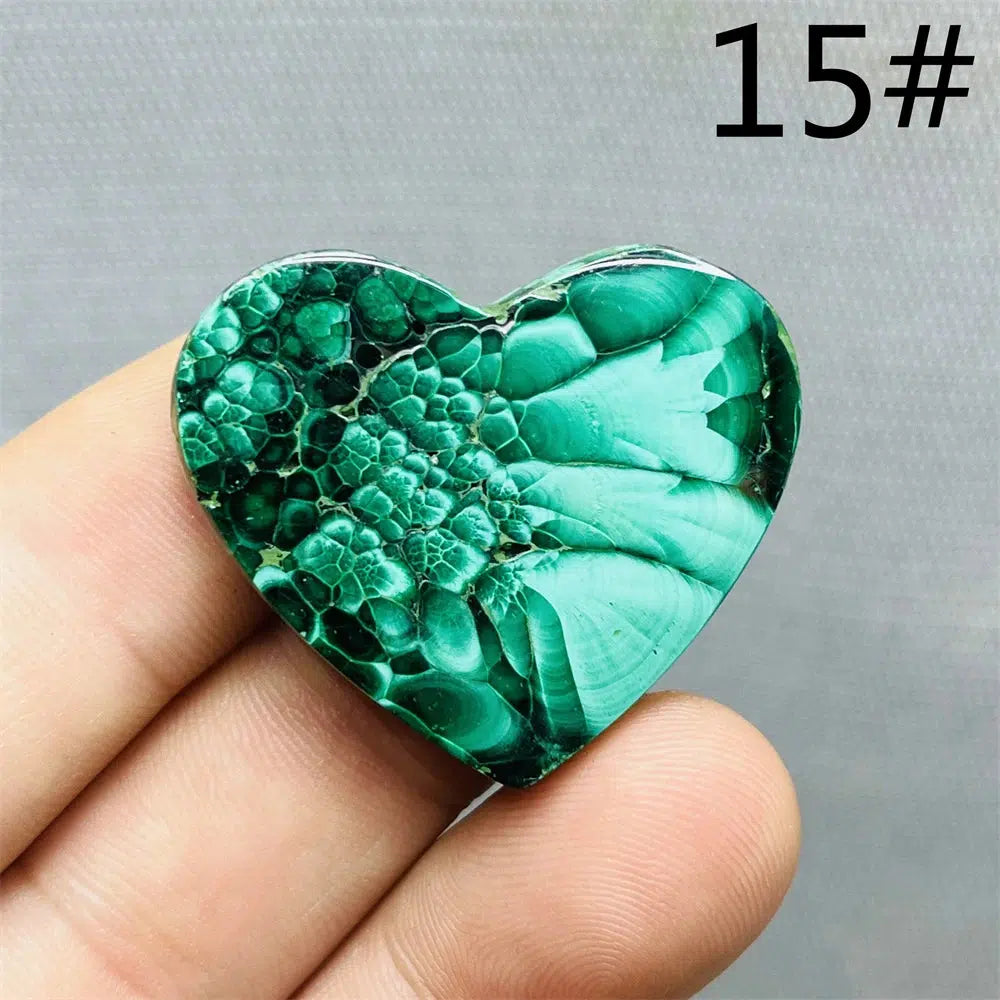 South African Malachite Heart