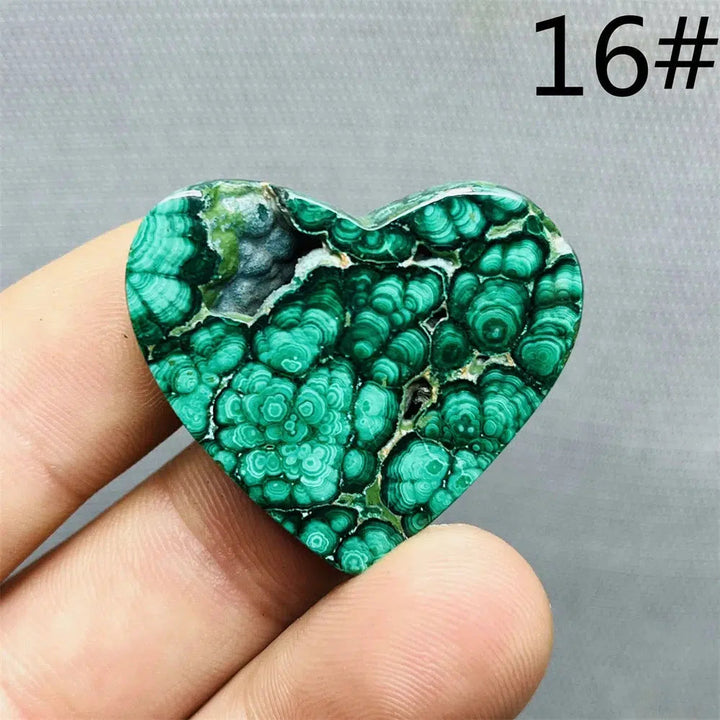 South African Malachite Heart