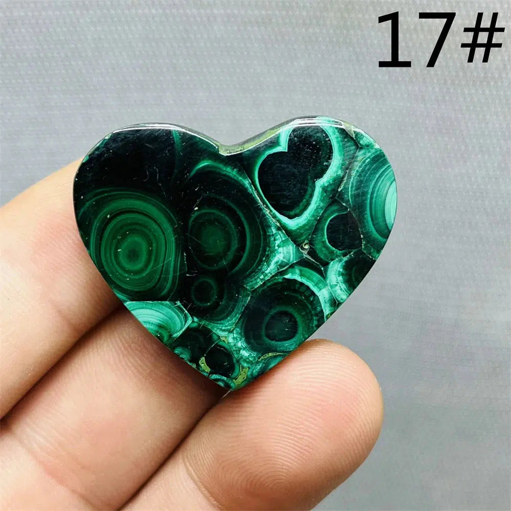 South African Malachite Heart