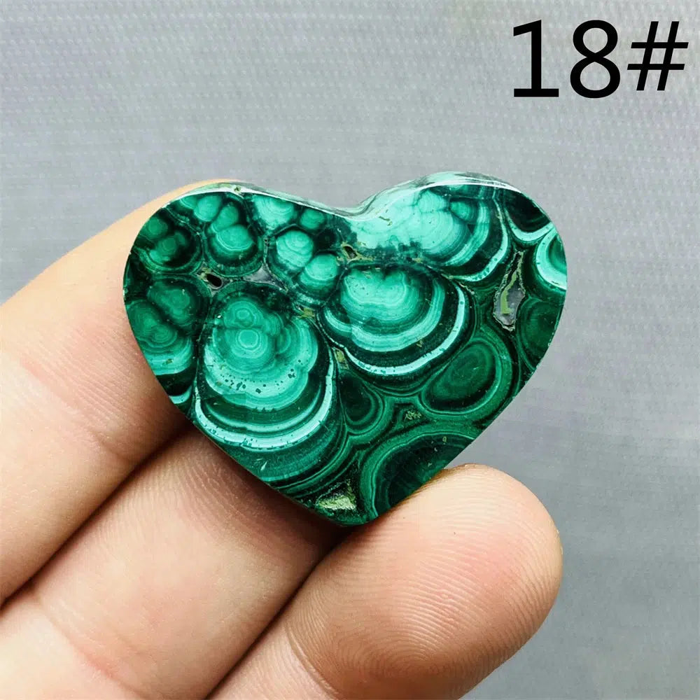 South African Malachite Heart