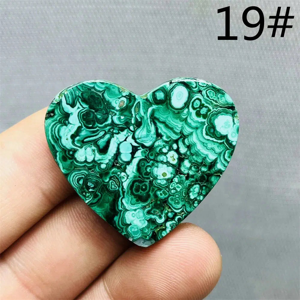 South African Malachite Heart