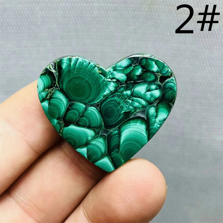 South African Malachite Heart