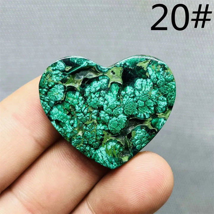 South African Malachite Heart