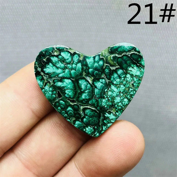 South African Malachite Heart