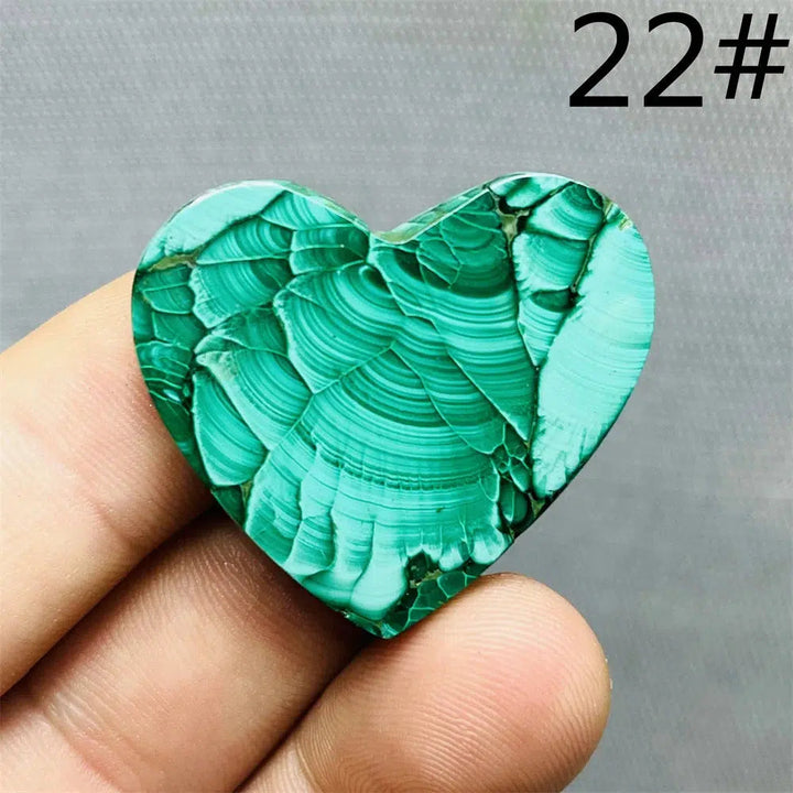 South African Malachite Heart