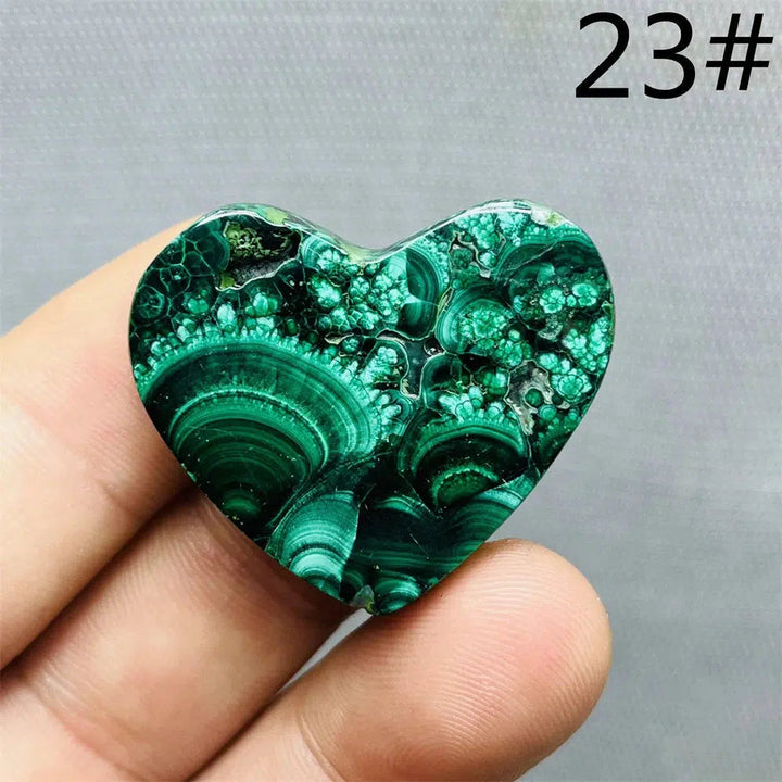 South African Malachite Heart