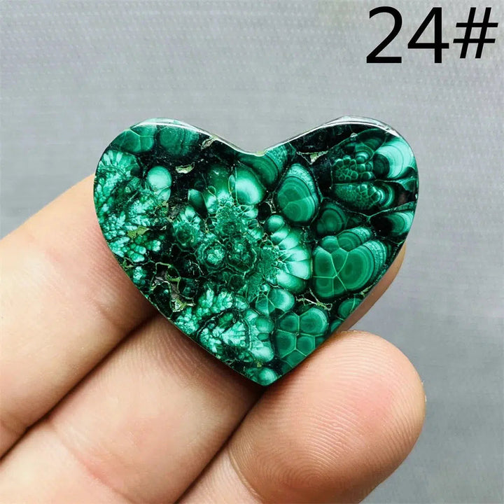 South African Malachite Heart