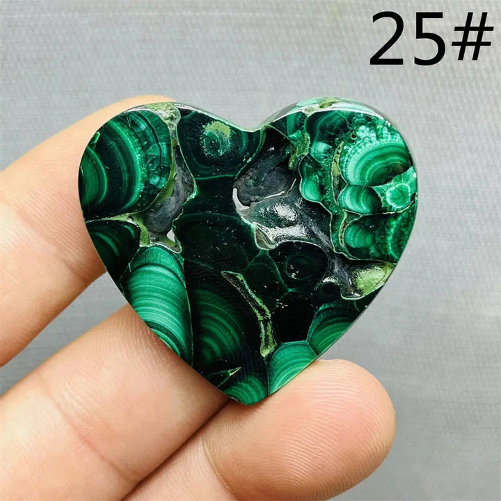 South African Malachite Heart