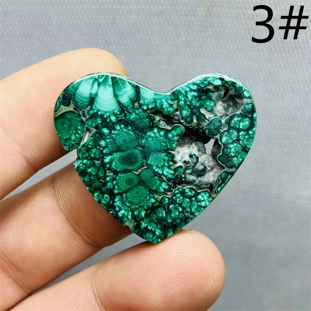 South African Malachite Heart