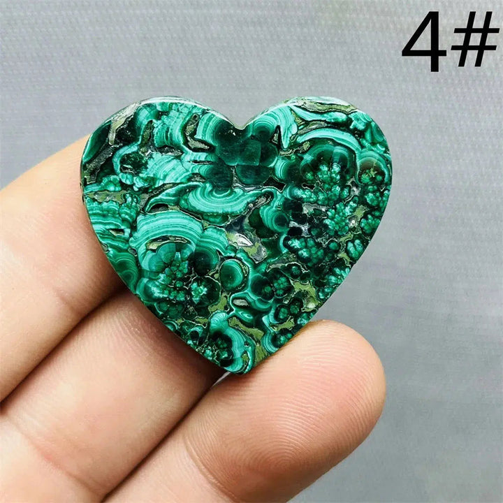 South African Malachite Heart